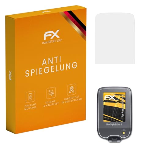 atFoliX Screen Protector compatible with FreeStyle Libre 3 Screen Protection Film, anti-reflective and shock-absorbing FX Protector Film (2X)