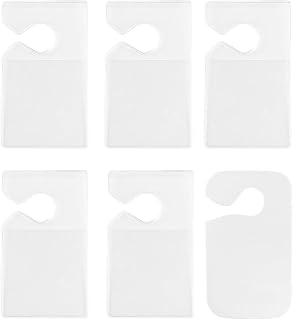 Clear Car Parking Permit Holder, 5PCS Vehicle Vertical Rearview Mirror Parking Hanger with 1PC Card, Automotive Lot Pass Tag Hanging Holder, Universal for SUV, Sedan, Truck