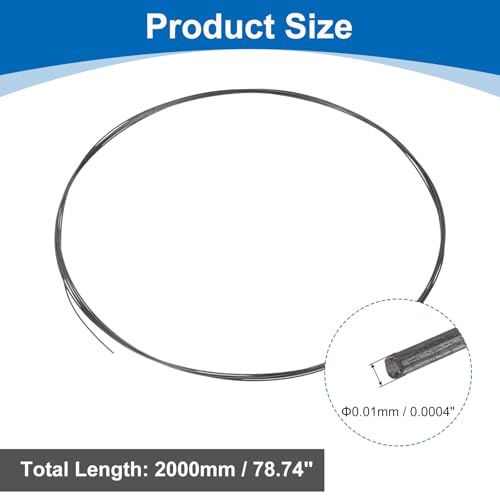 QUARKZMAN Wolframdraht 99 95% Hochreiner Wolframdraht 0 01mm Durchmesser X 2 Meter Länge Wolframfaden Metallspule Für Glühbirnenproduktion Elektronikindustrie