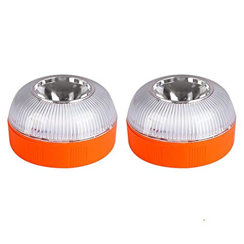 PNNNU Luz Recargable Homologada V16 Baliza De Ayuda De Emergencia para Coches Luz De Advertencia Intermitente De Inducción Magnética,2 pcs