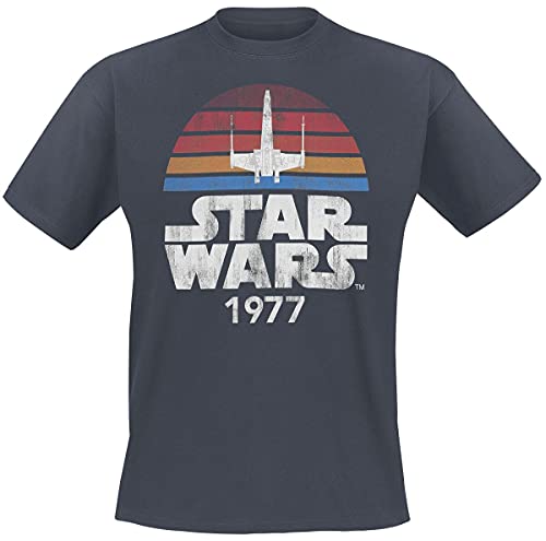 Star Wars Since 1977 Männer T-Shirt anthrazit M 100% Baumwolle Disney Fan-Merch Filme
