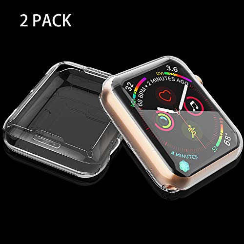 [2-Pack] Julk 44Mm Case For Apple Watch Series 6 / Se / Series 5 / Series 4 Screen Protector, Overall Protective Case Tpu Hd Ultra-Thin Cover For Iwatch, Transparent #TOP2