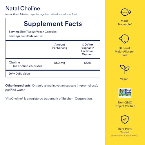 Ritual Natal Choline Supplement 550mg - 60 Capsules - 30 Servings - image 3