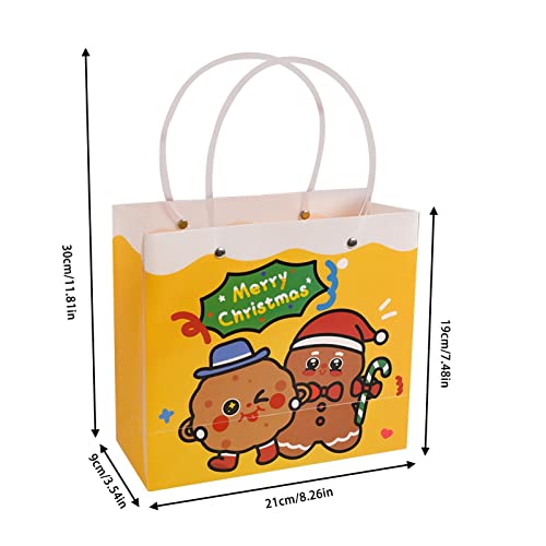 2 Pcs Saco de Natal impermeável bonito | Grandes sacolas de compras com tema de Natal,Sacos de prese