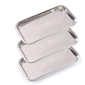 LabAider Edelstahl Behandlungstabletts, 3er-Pack