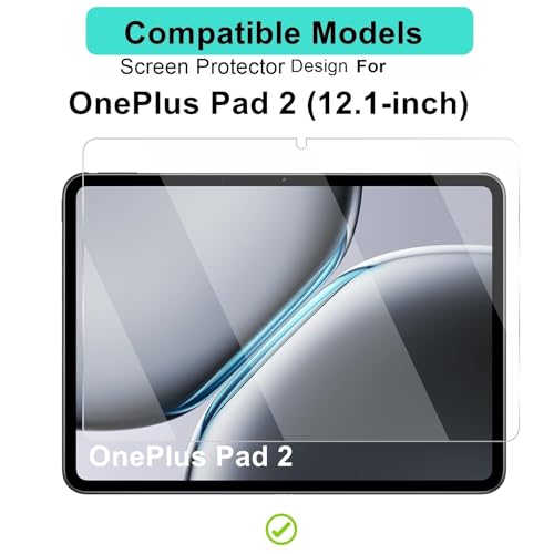 Image of Wisely Premium Screen Protector for OnePlus Pad 2 |12.1 inch| Anti-Scratch Tablet Glass Guard, 9H Ultimate Protection, Bubble-Free, Easy installation kit - HD Clear