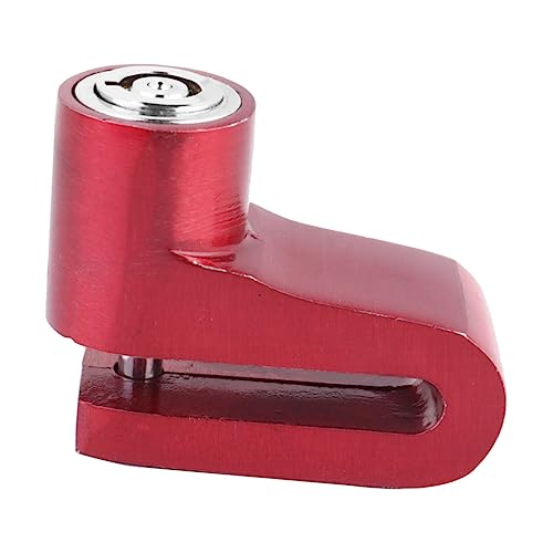 Gatuida 1 Pezzo Blocco del freno a disco blocco chiave blocchi motociclistici blocco freno a disco per lucchetto antifurto per scooter serratura antifurto Lega di alluminio rosso