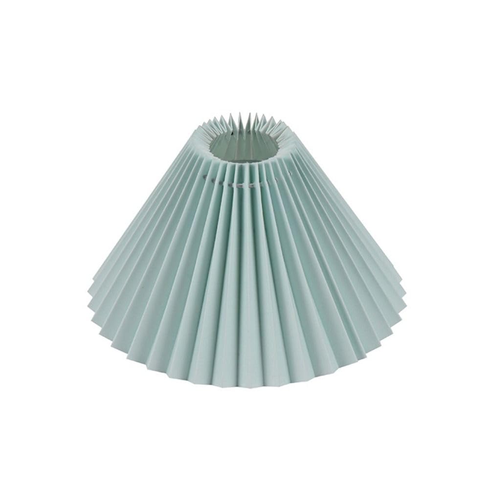Cubierta protectora de lona plisada vintage para lámparas de mesa y techo, moderna, accesorios de iluminación E27 (beige)
