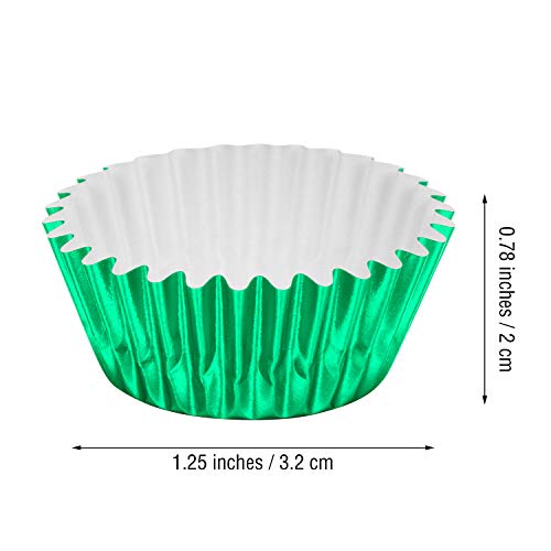 Image of Sumind 400 Pcs Mini Foil Cupcake Liners Holiday Baking Cups,10 Colors