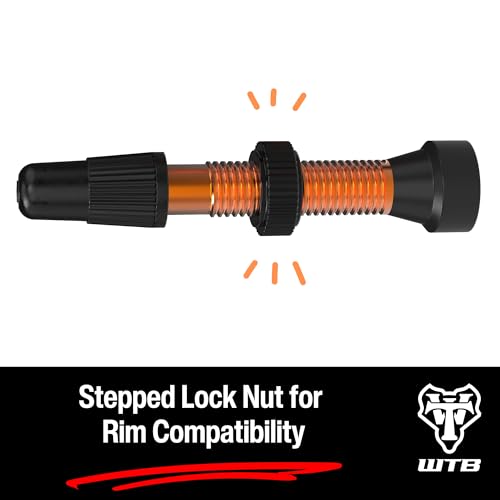WTB Aluminum Tubeless Presta Bicycle Valve (2 Pieces, 34mm, Orange) - Thumbnail 5