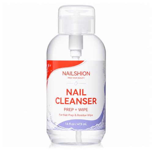 Nail Cleanser, Nail Prep &amp; Surface Cleaner, Pump Head,16fl. oz