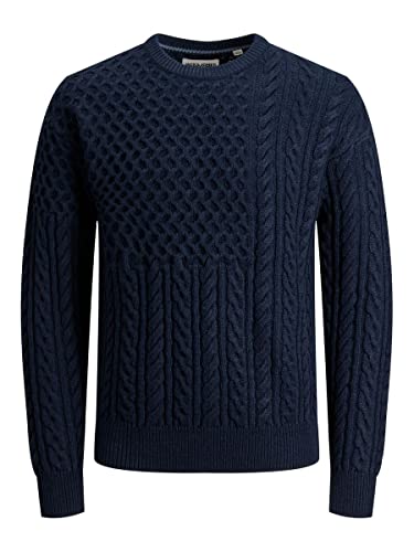 JACK & JONES Maglione Girocollo con intrecci in