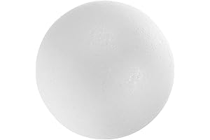 10-Inch White Craft Foam Balls for Creative Endeavors and Festive Festivities