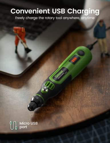 Cordless Rotary Tool, Ginour Mini Rotary Tool With 3-Speed, Usb Charging, 3.7V Portable Rotary Tool With 32Pcs Accessories Kit Multipurpose For Engraving, Drilling, Polishing, Sanding, Crafting #TOP3