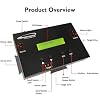Vinpower 1 to 2 SATA 2.5 & 3.5 Hard Disk Drive/Solid State Drive (HDD/SSD) Clone Duplicator and DOD Level Eraser