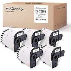 Pe810L Brother 5 Mycartridge DK-22205 DK22205 etiquetas continuas compatibles para Brother P-Touch QL1050 QL1060N QL500 QL500BW QL560VP QL570 QL580 QL700 QL710W QL800 QL810W QL820NWB