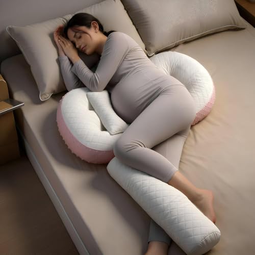 Image of StarAndDaisy Pregnancy Pillow for Women, Maternity Sleeping Pillow with Belly, Back & Body Support, Adjustable Side Sleeping Support Cushion for Pregnant Women, Mom & Baby Comfort