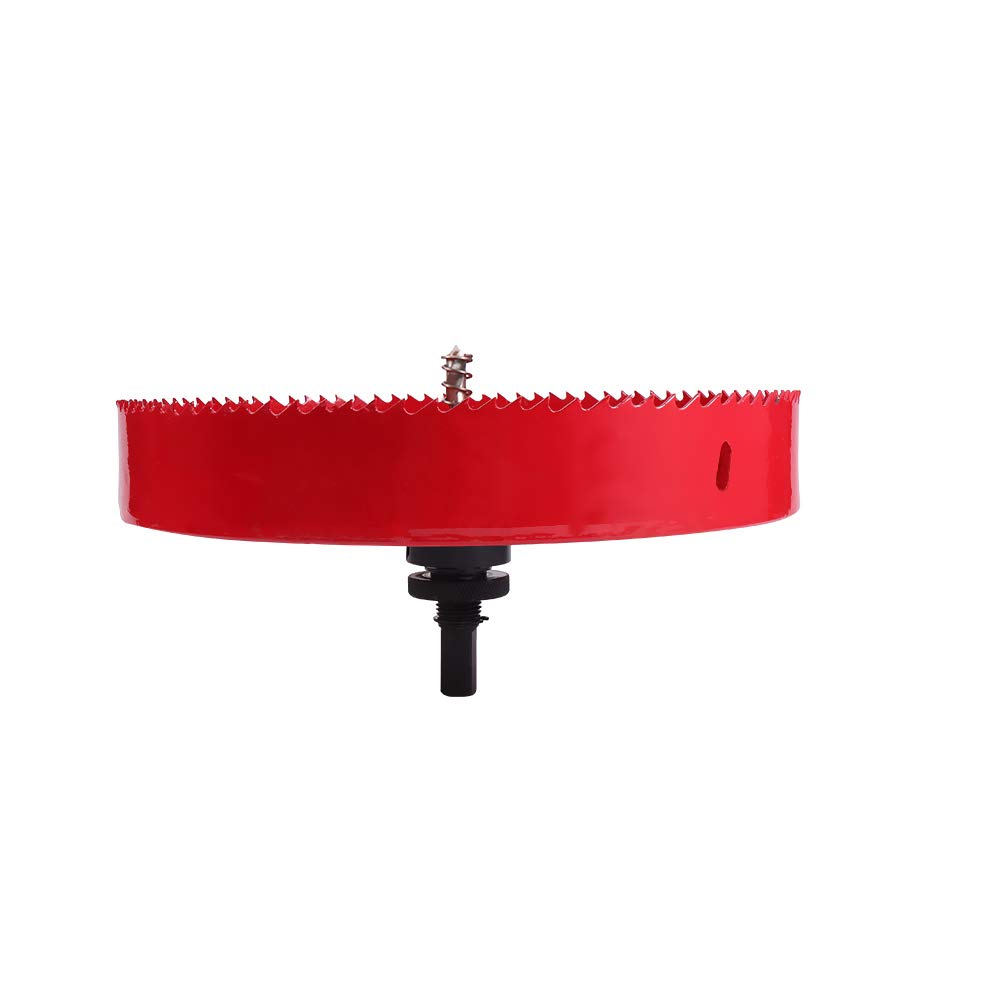 Utoolmart 210mm Bi-Metal Hole Saw M42 High Speed Steel Holesaw Blade 25mm Cutting Depth Opener Cutter Drill Bit with Hexagonal Handle for Wood Sheet Metal Plastic Fiberboard
