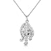 Blinglove Platinum Plated Crystal Animal Leopard Long Necklace Pendants for Women Girl Gift