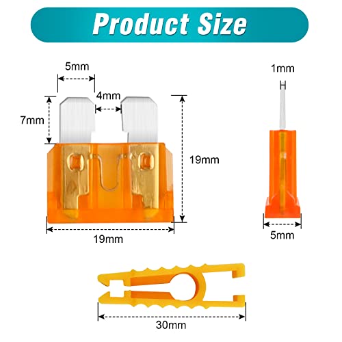 JatilEr 10 Piezas Fusibles 12v Estándar 5A con Extractor para Coche/Camper/Camión/Moto/Barco - imagen 3