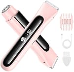 Femmes Bikini Trimmer, 2026 neuf 2-in-1 Razor électrique pour les femmes avec LED Affichage, IPX7 Rasoirs imperméables avec humide & Détachant les cheveux secs, sans douleur avec des lames de céramique pour bras de bikini, USB-C