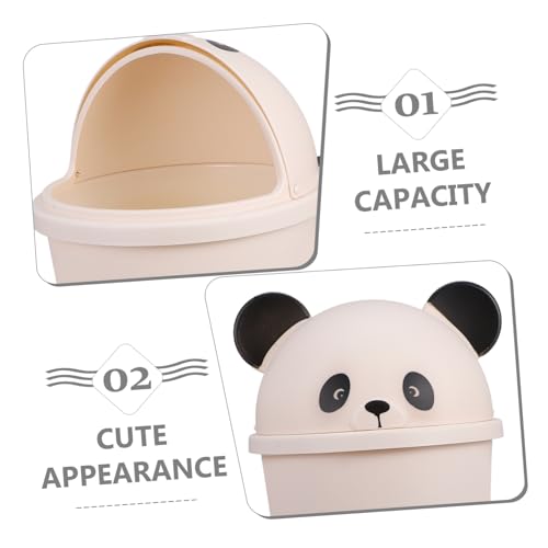 Bote de basura plástico panda 10L con tapa miniatura 3