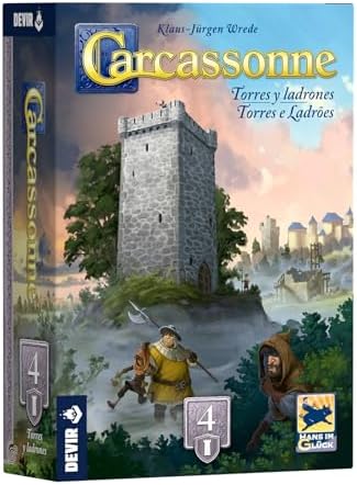 Devir Carcassonne: Expansión Torres y Ladrones – Juego de Mesa Es...