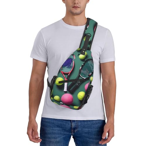 Mochila cruzada MyPiky con estampado de tenis unisex miniatura 7
