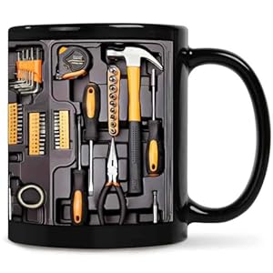 Caja de herramientas Taza de café Caja de herramientas Taza mecánica Taza de cerámica única Taza de café de regalo Taza de café Diseño de doble cara