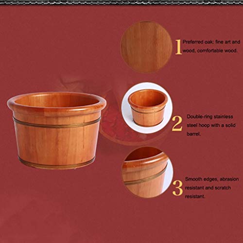 Barril de Madera para Spa de Pies, Cubo para Remojar Pies miniatura 3