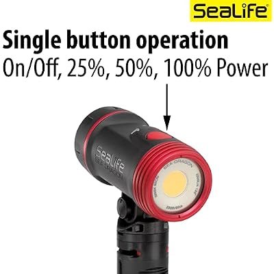 Sea Dragon 2500F Underwater Photo-Video Scuba Diving Light, Bright and Powerful, Brilliant Colors, Wide Beam Angle, 2500 Lumen COB LED, for All Cameras and Housings (SL671)