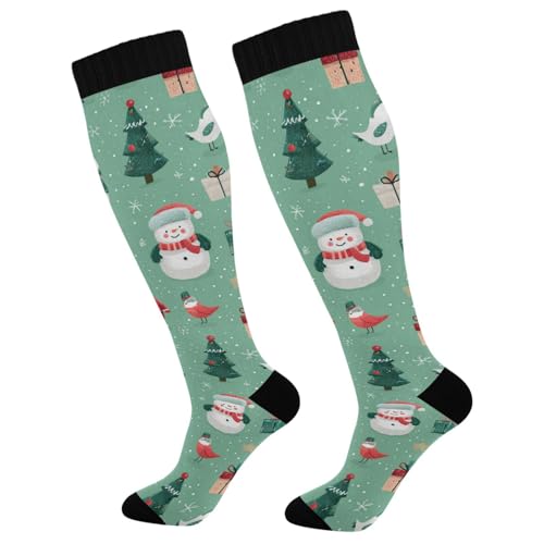 Image of SHJI Compression Socks for Women Sock Men Knee High Stockings for Running Athletic Hiking Cycling