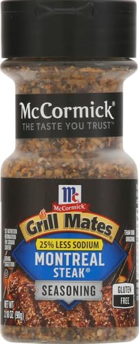 Image of McCormick Grill Mates 25% Less Sodium Montreal Steak Seasoning, 3.18 oz (Pack of 2)