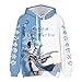 Sweat À Capuche, De Personnage À Game Genshin Impact Sweat-Shirt À Imprimé À Contraste Neutre Haut Streetwear Mode