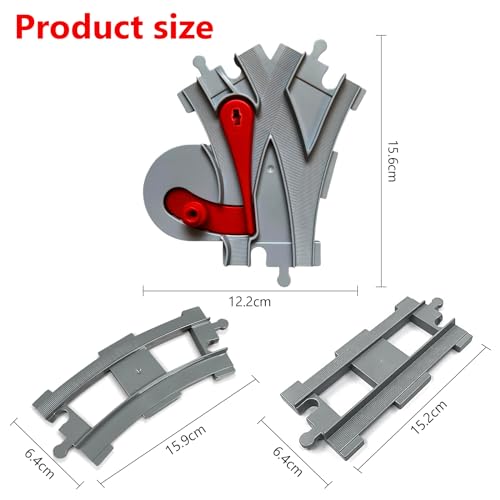 Train Track Train Rails, City Railway Rail Set, Consisting of Curved Rails, Straight Track, Change Track - Image 3