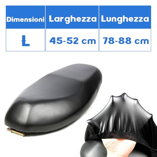 Norhogo Wasserdichter Universal Roller Sitzbezug, Kratzfest mit Sonne und Regenschutz, für Motorrad und Motorroller, Schwarz, L