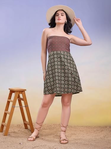 Image of PURVAJA Women's Off Shoulder Cotton Blend Dress