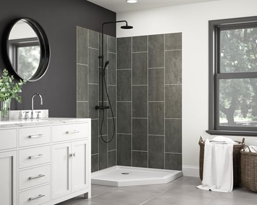 Miseno MSW784242 ReadySet 42" X 42" X 78" Two Panel Corner Shower Wall Kit - Carrara White - Thumbnail 5