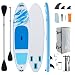 Sweetcrispy Inflatable Stand Up Paddle Board with Premium SUP Paddleboard Accessories,Wide Stable Design,2-in-1 Paddle,Non-Slip Comfort Deck for Adults & Youth of All Skill Levels