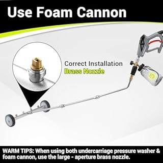 M MINGLE Undercarriage Pressure Washer Attachment, 16 Inch Powerful Under Car Washer with Foam Cannon and Car Wash Mitt, 4000 PSI