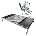 Sor pampa grill Argentine Grill with removable iron modules + Brazier - Iron Argentina Grill - BBQ Parrilla Asado - Sor Pampa Grill (Grill with iron griddle Module) (40 x 24 in)