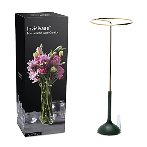 PELEG Design - Minimalistischer Vasenschöpfer | Blumenvase aus Metall Farbe Gold | Table Planter | Modern DIY Vase | Heimdekoration | Deko Zubehör für Wohnung | Geschenk zu Weihnachten, Geburtstag