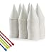 Snow Cone Cups and Spoon Straws, 400, 4 oz Snow-Cone Cups and 400 Straws