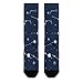4SEE Women's Outdoor Casual Fashion Crew Socks, Lightweight Elastic Constellation Galaxy Starry Night Stars Glow In The Dark Midnight and Ultra Soft Sock for Running, Hiking, Walking Wear