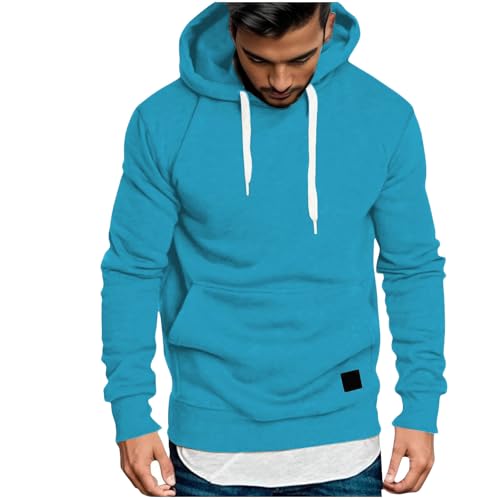Hoodies for Men Casual 2025 Long Sleeve Drawstring Pullover Sweatshirts Comfy Lightweight Athletic Coats with Pockets