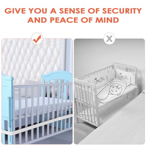 tekenewbse 6 m Babybett Zubehör, Strap for Baby Bed, Gurt für Babybett, Beistellbett Befestigung Fixed Strap for cot für Beistellbett Gurt Zum Andocken an Das Erwachsenenbett (Weiß)