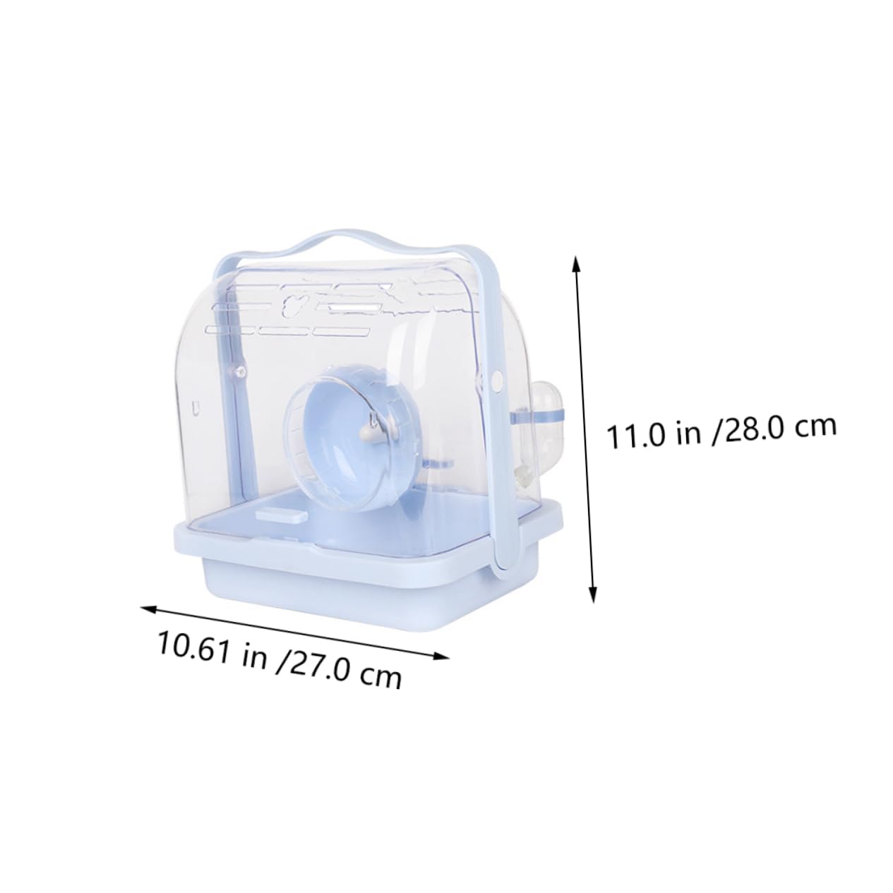 Kleintiertransportbox aus Kunststoff, Tragbarer Hamsterkäfig Blau