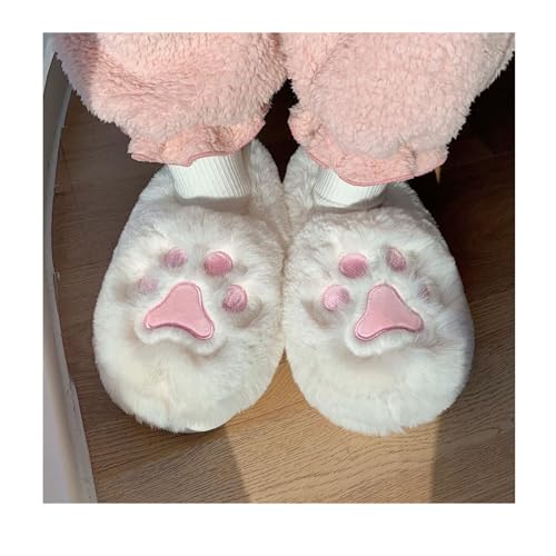 Bear Paw Fuzzy Slippers for Women Winter,Cute Animal Memory Foam House Slippers,Plush Non-slip Dorm Shoes Xmas4