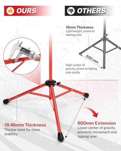 Image of Gonex Baseball Batting Tee for Kids Women & Men Travel Tee Ball Tripod for Baseball Practice Training Aid, Softball T-Ball Hitting Tee for Youth & Adult, Collapsible Portable, with Carrying Bag