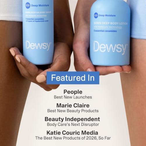 Image of Down Deep Ceramide Body Lotion for Dry Skin, Scented, Hydrating Body Moisturizer with 5 Ceramides and Mini Molecule Technology, Fast-Absorbing Facial-Grade Skincare, 16 oz